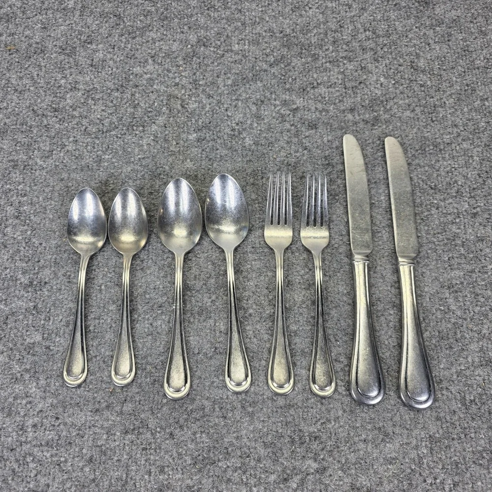 Lenox SHELBY TUMBLED - 18/10  Stainless Steel 8-piece Flatware 2 Person Set